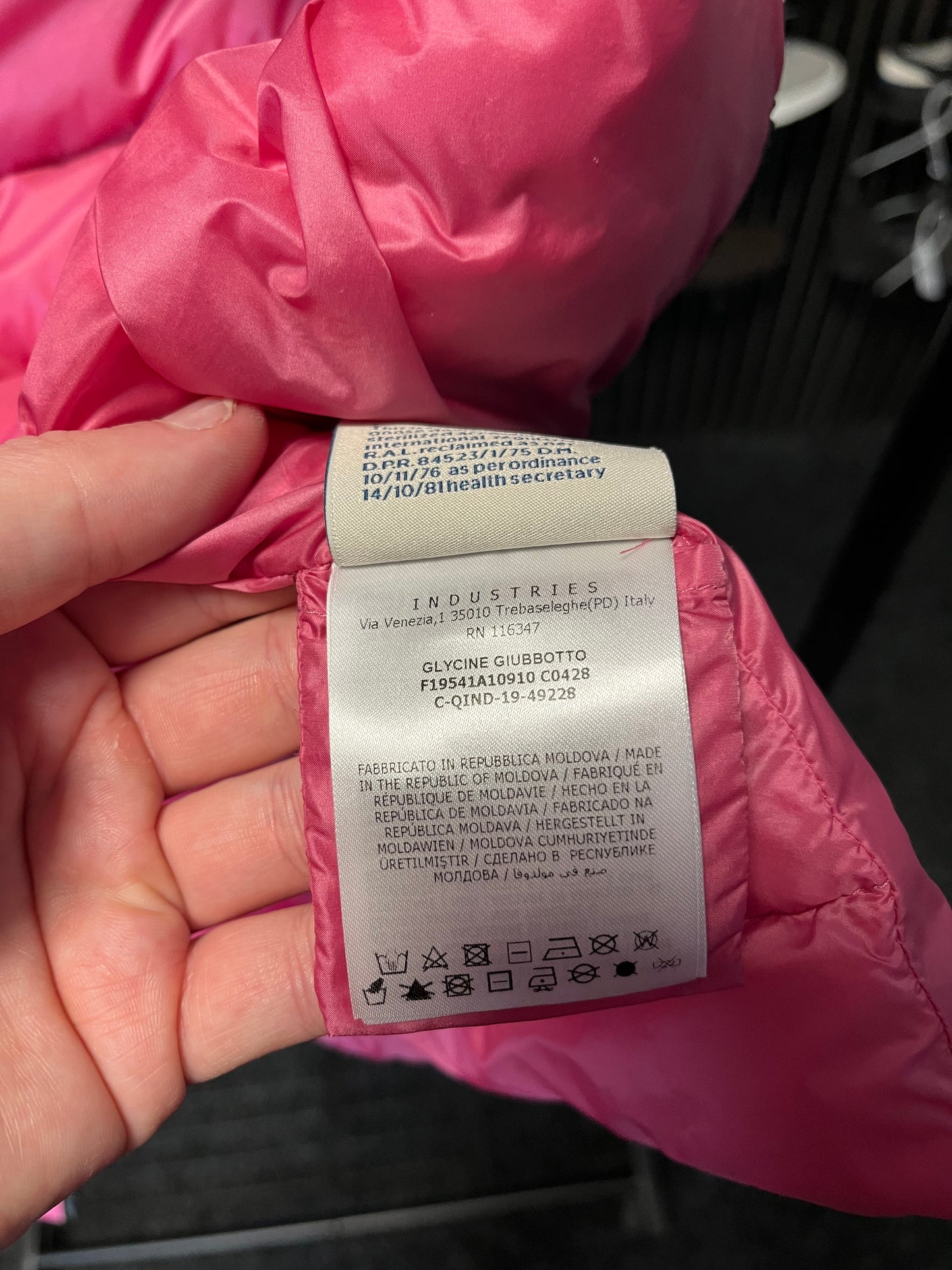Moncler Glycine Jacket Pink Age 10 2762