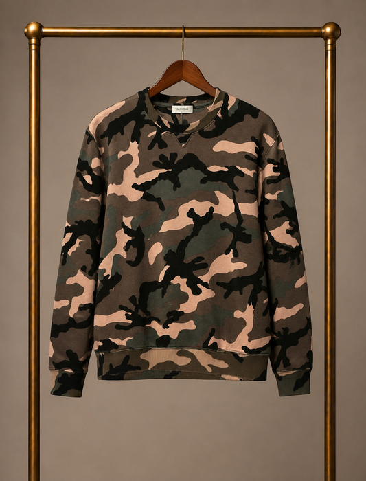 Valentino Camo Sweater XL 3569