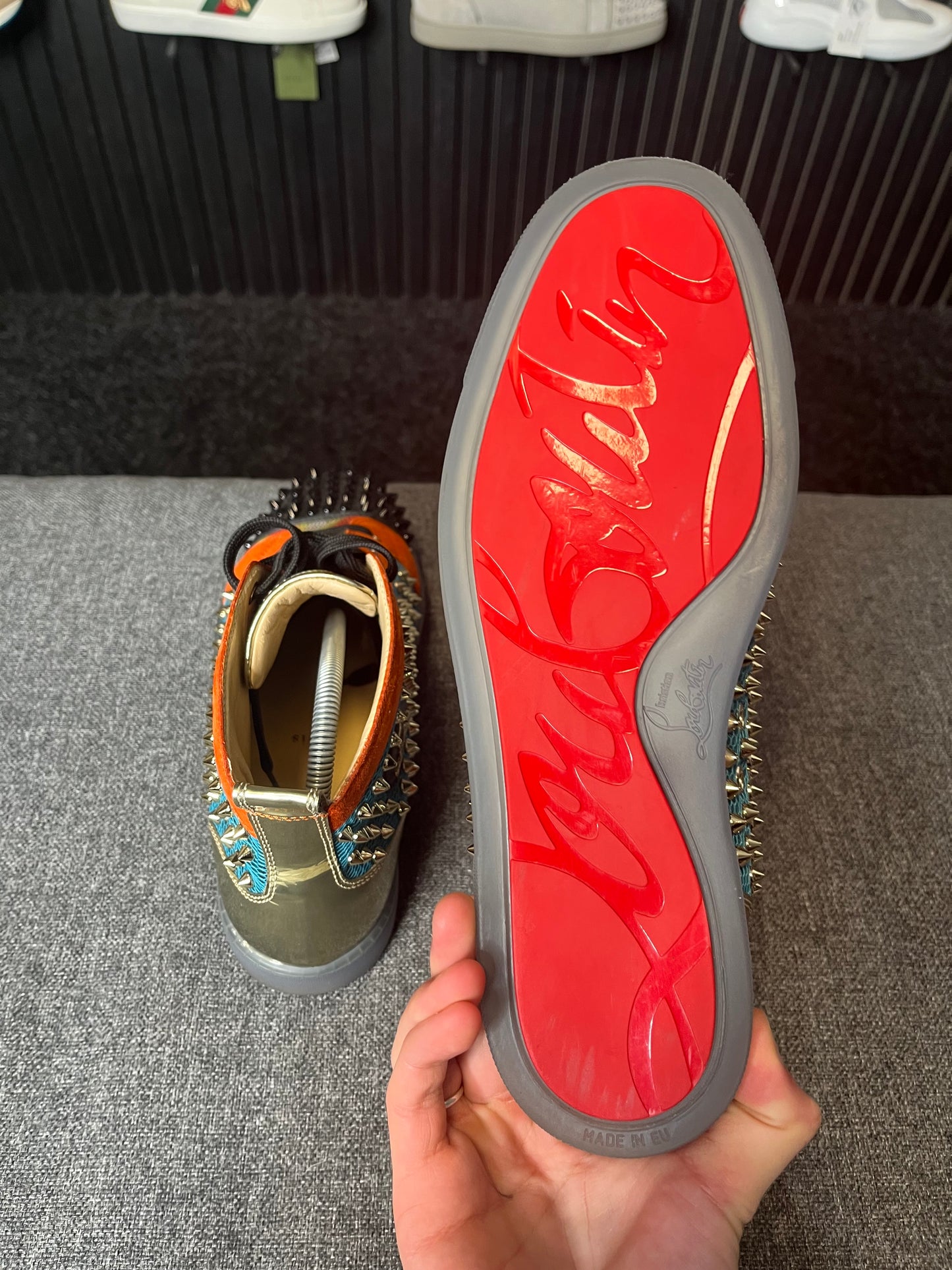 Christian Louboutin Spike Lux Techno UK 8 3321