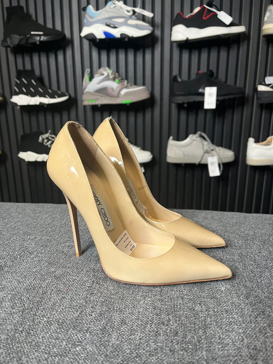 Jimmy Choo Nude Patent Heels UK 3 3273