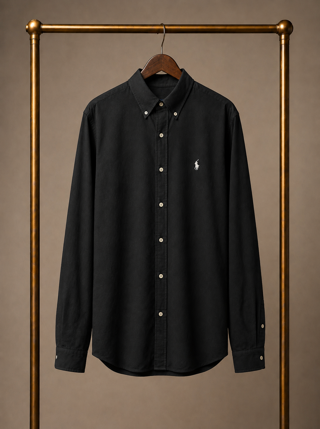 Ralph Lauren Pique Shirt Black XL 3658