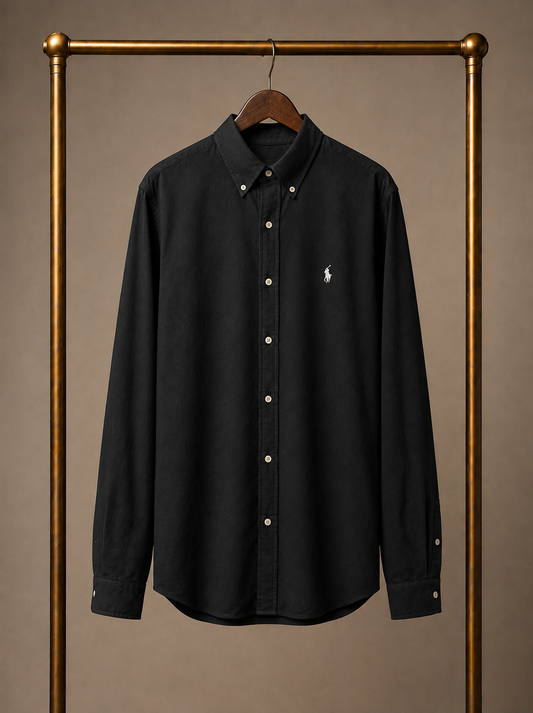 Ralph Lauren Pique Shirt Black XL 3658