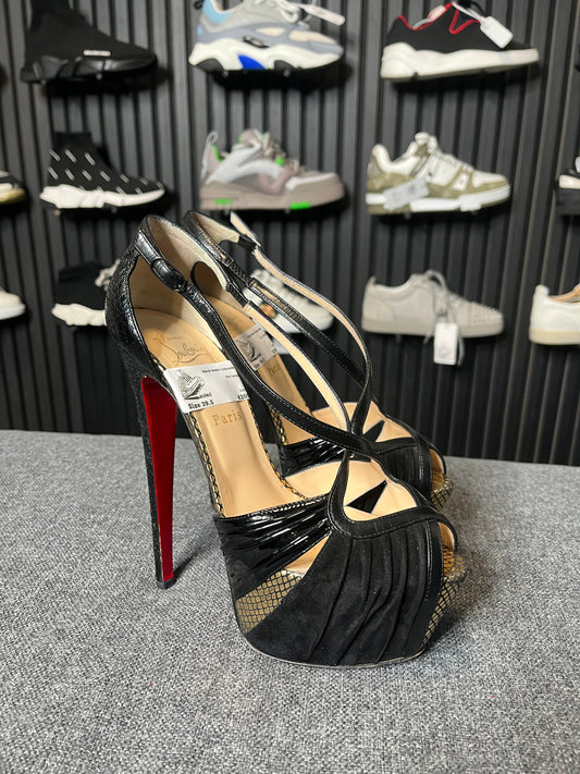 Louboutin Divinoche Crisscross Platfrom Sandal Size 39.5 3251