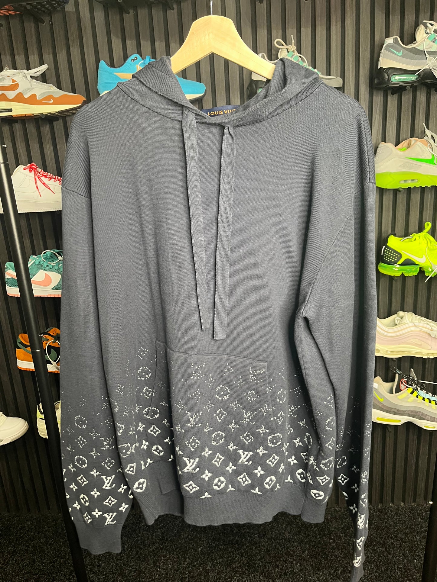 Louis Vuitton Hoodie Navy Large 2697