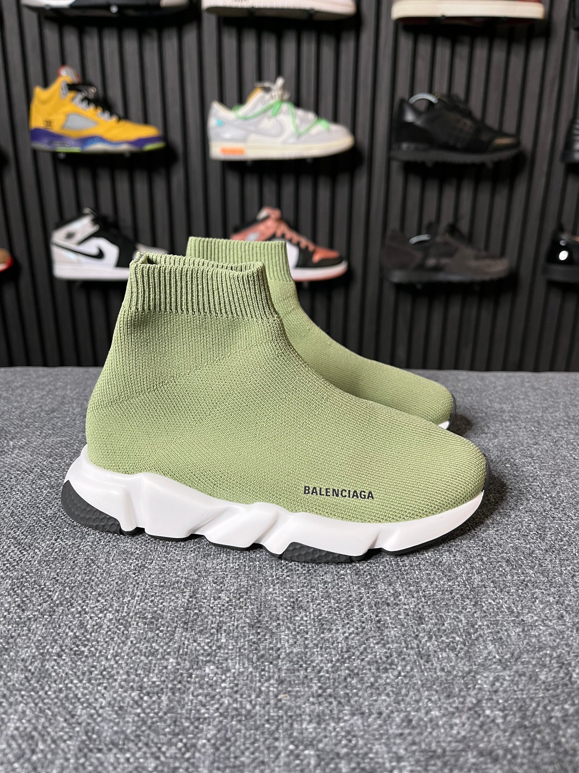 Balenciaga Speed Green UK9 Child Soled