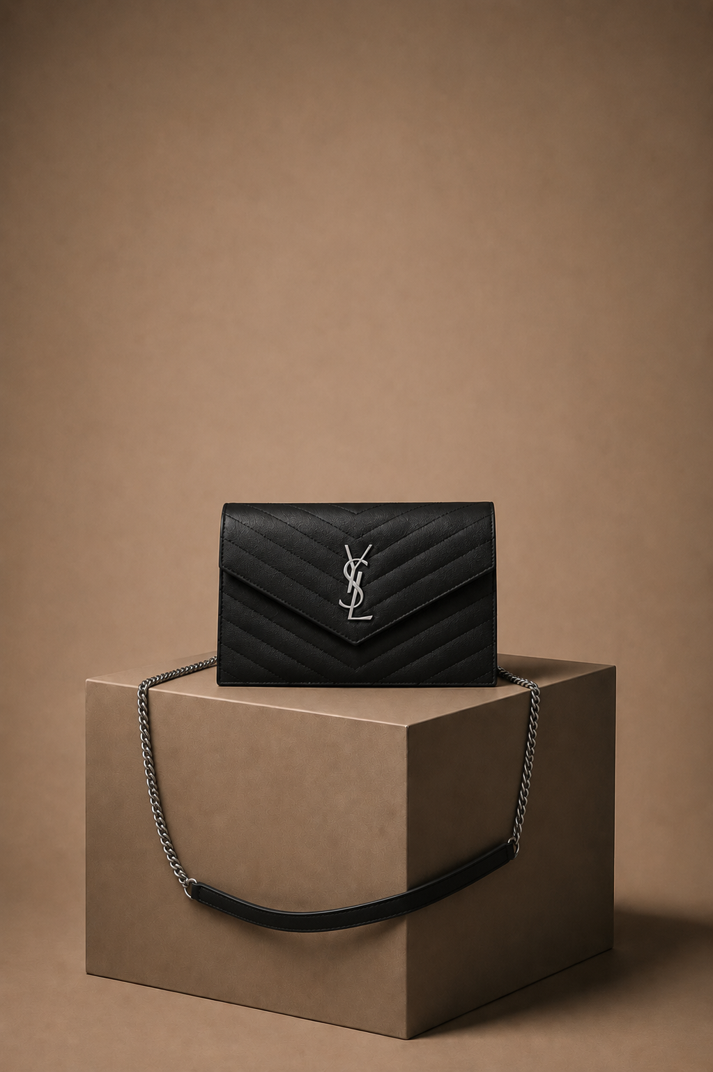 YSL Cassandre Envelope Chain Wallet Football Card