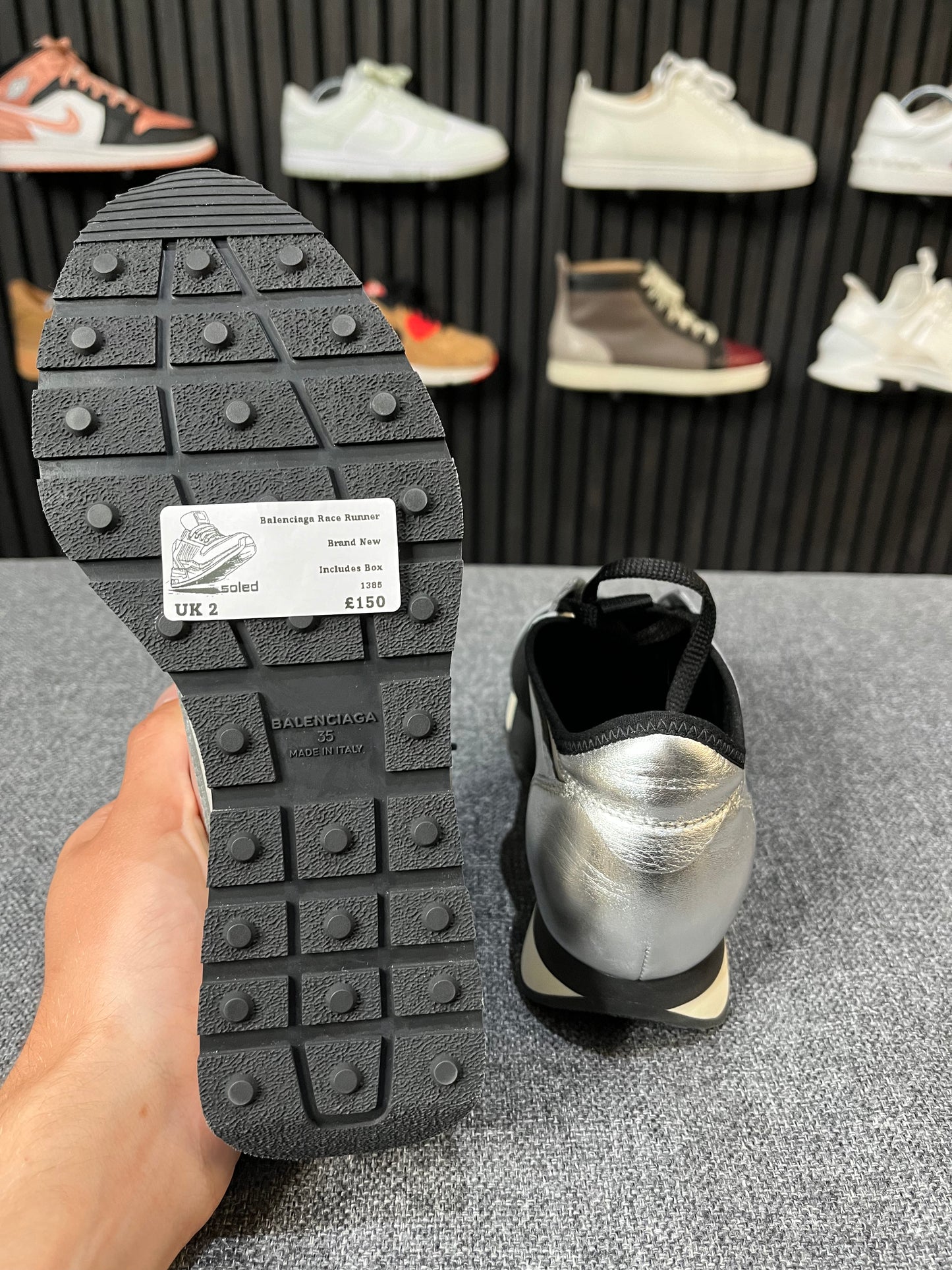 Balenciaga race runners silver sales
