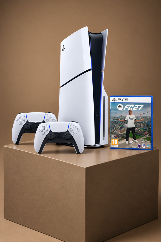 PlayStation 5 1TB Disk Edition + FC27 + Additional Controller - Football Card