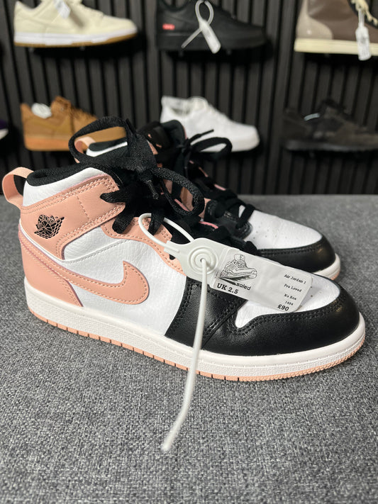 Nike Air Jordan 1 Mid GS Crimson Tint UK2.5 EU35