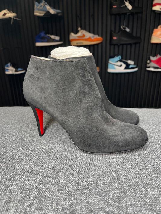Christian Louboutin Belle Ankle Boots Black Suede 85mm Heel UK5.5 1978