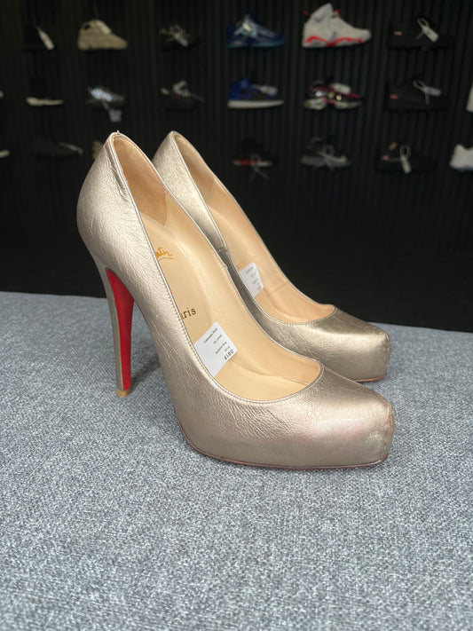 Christian Louboutin Metallic Gold Heels UK5 2015