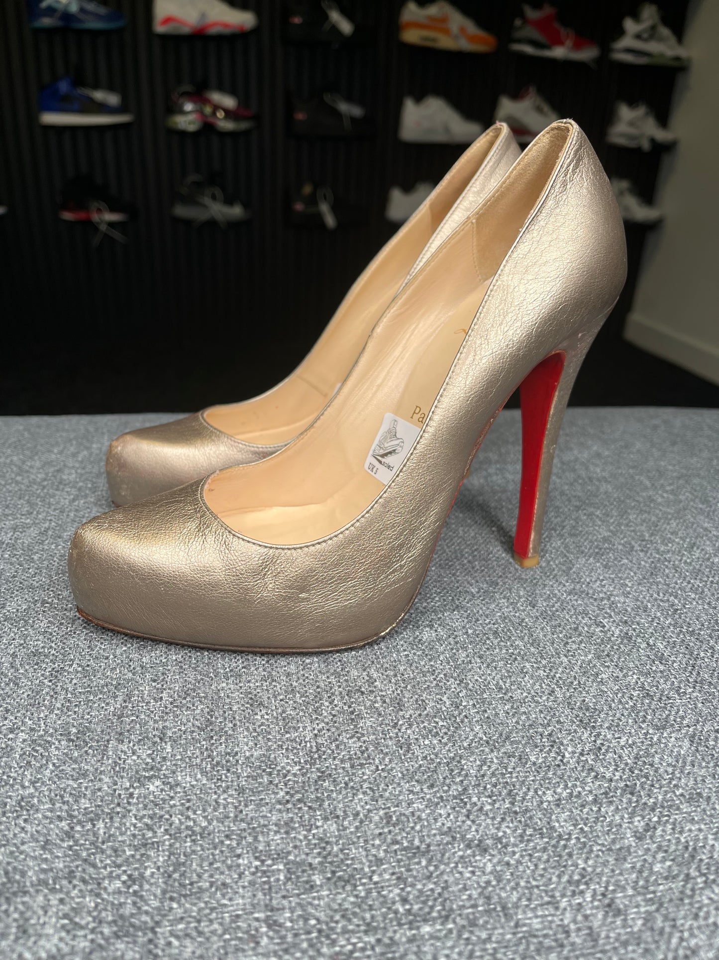 Christian Louboutin Metallic Gold Heels UK5 2015