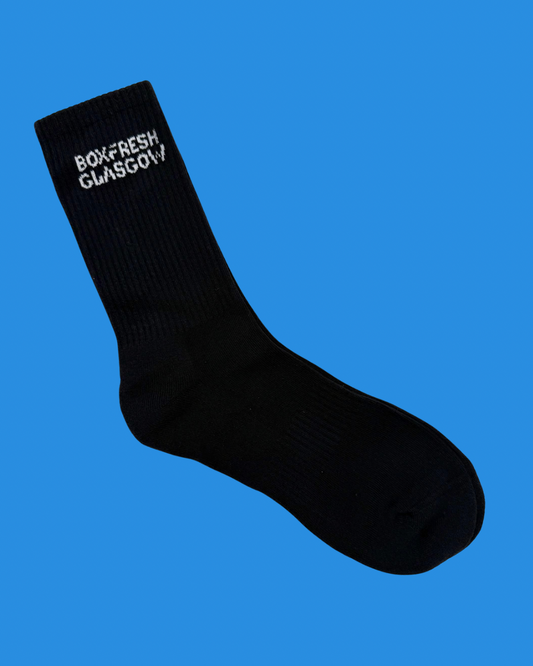 Box Fresh Glasgow Crew Socks Black (2 pack)