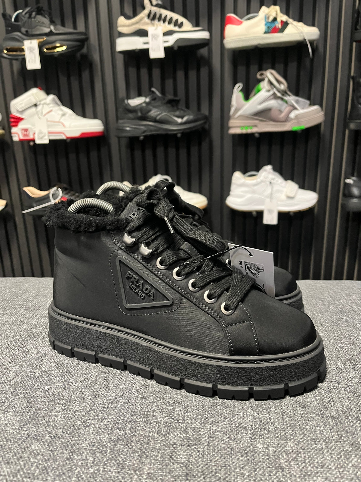 Prada Nylon Boots UK 4 3867