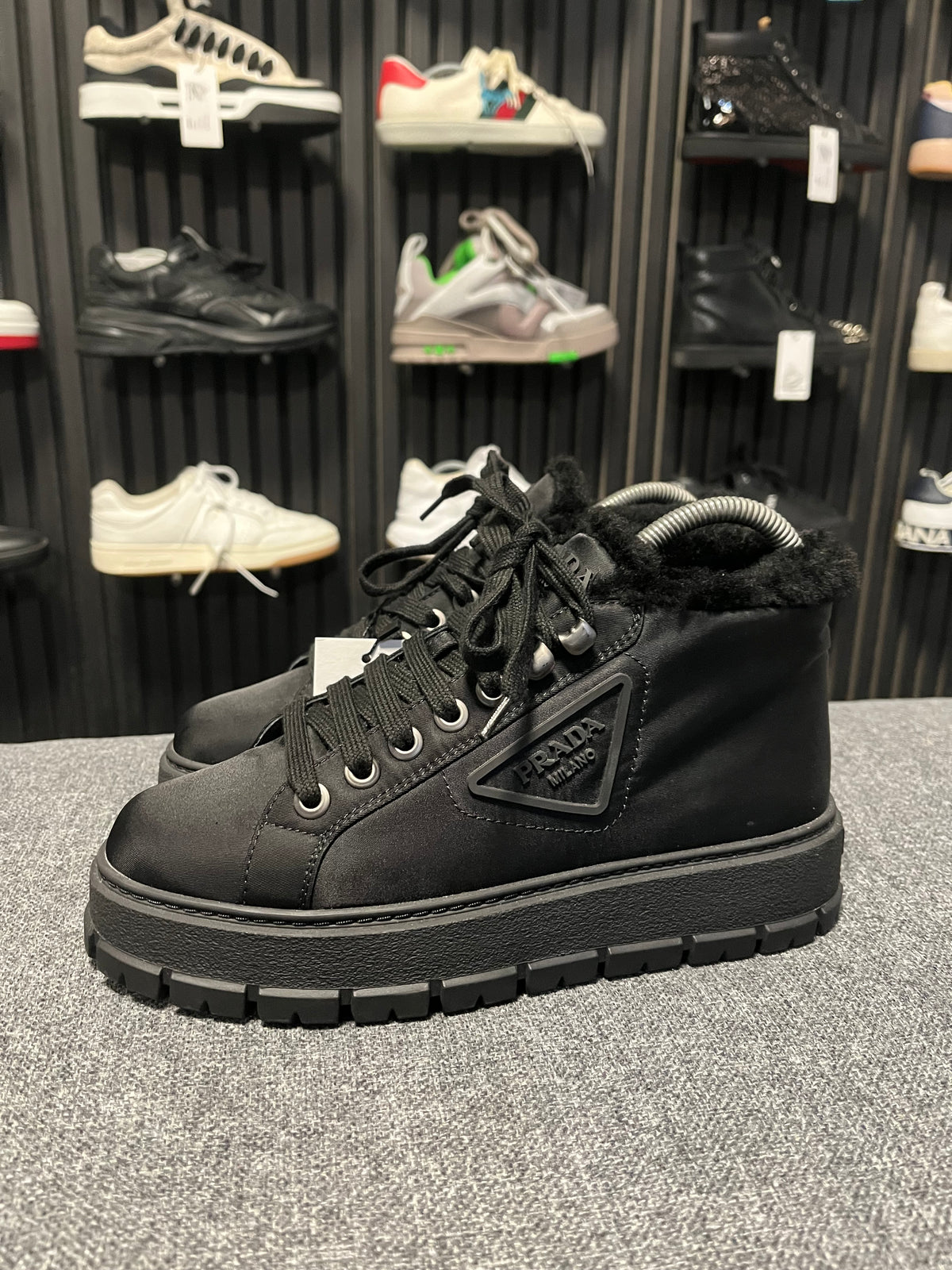 Prada Nylon Boots UK 4 3867