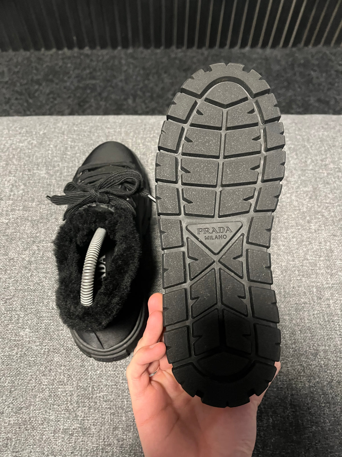 Prada Nylon Boots UK 4 3867