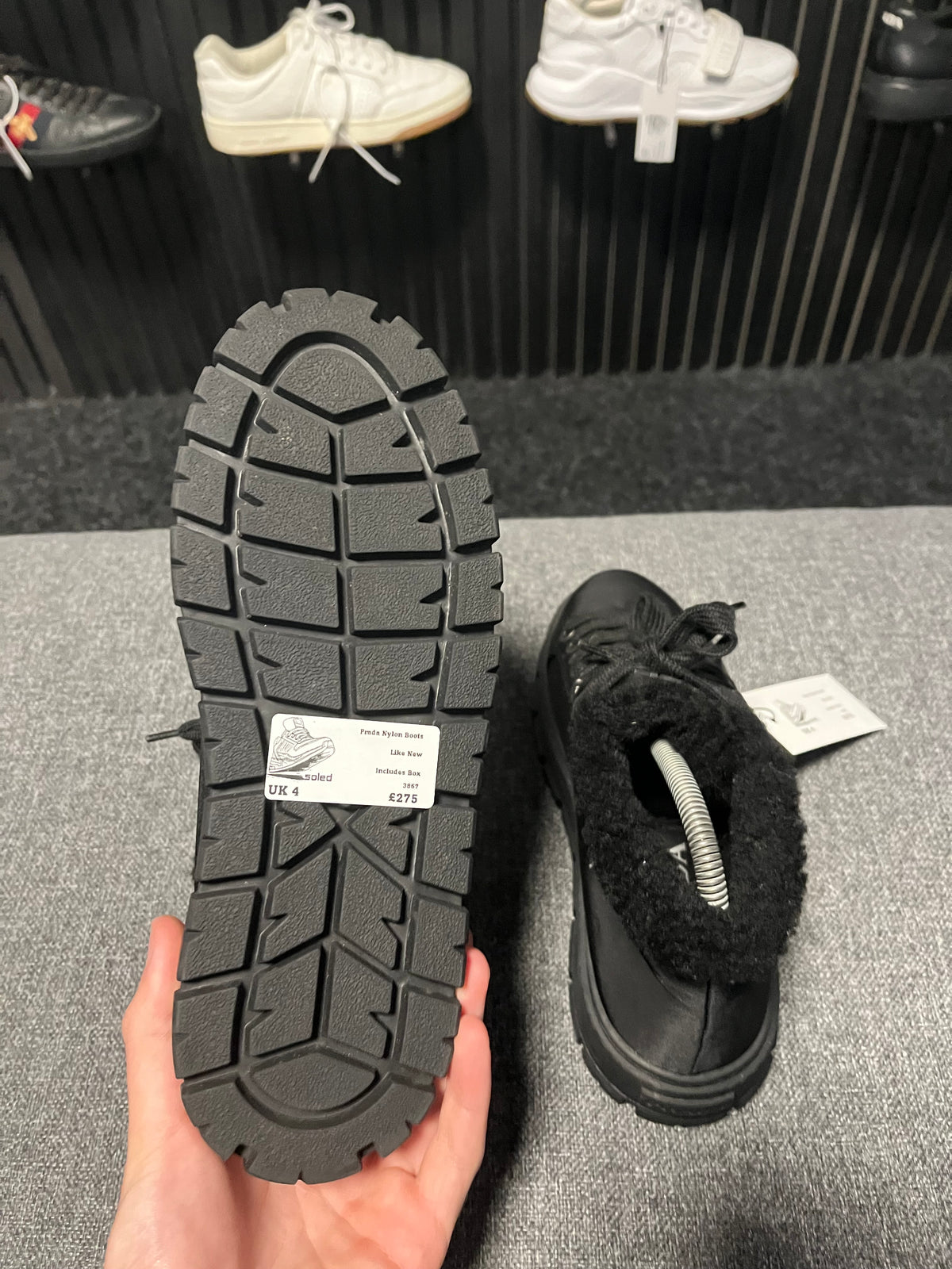 Prada Nylon Boots UK 4 3867